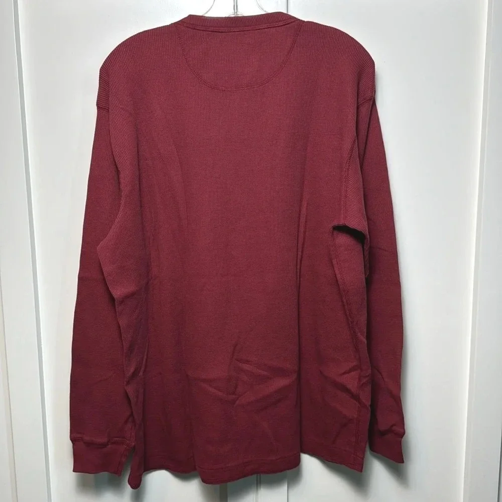 Magellan Sportswear Men's Burgundy Long Sleeve Thermal Shirt Size L‎